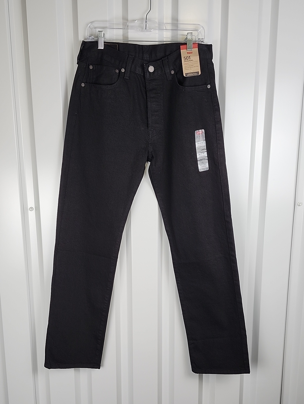 Levi's 501 Original Stretch Straight Leg Men's Jeans Black Sz 32x32 New Classic
